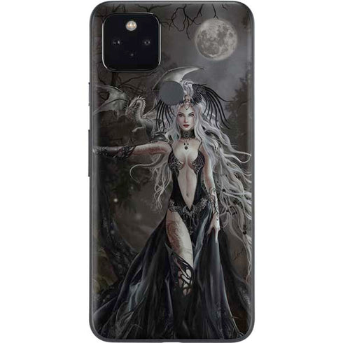 Gothic Princess with Silver Dragon by Nene Thomas Google Pixel 4a 5G Skin